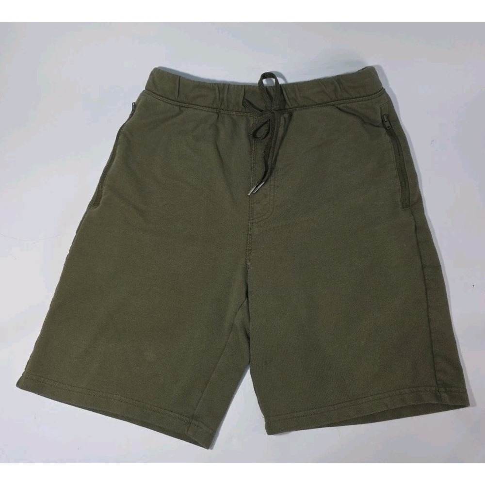 Eddie‎ Bauer Olive Sleepwear Lounge Shorts 2 Zippered Pockets Drawstring Size S